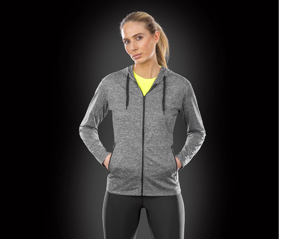 Tee-shirt de sport zippé à capuche femme - SPIRO - #SP277F