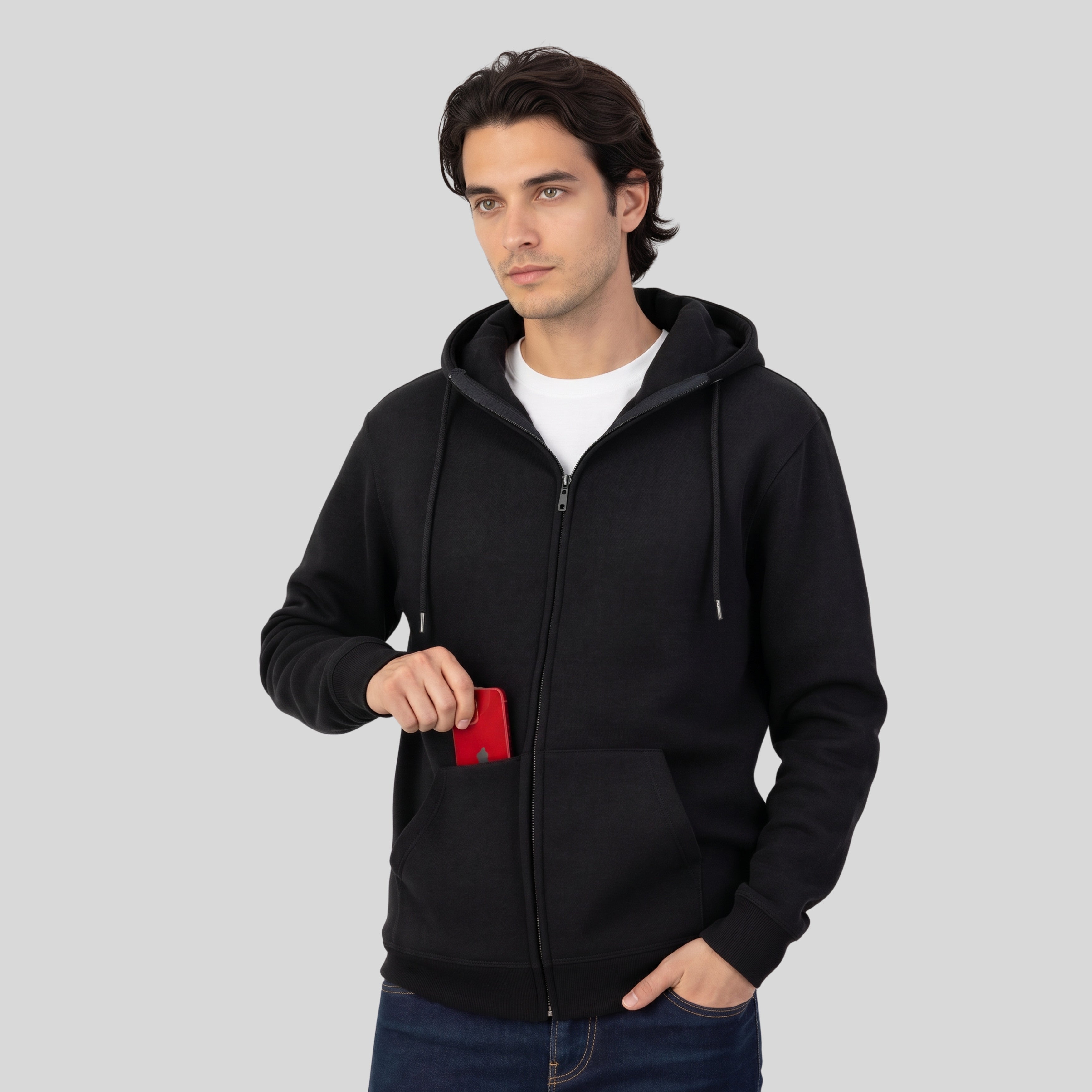 Sweat capuche zippé lourd - STARWORLD - #SW240