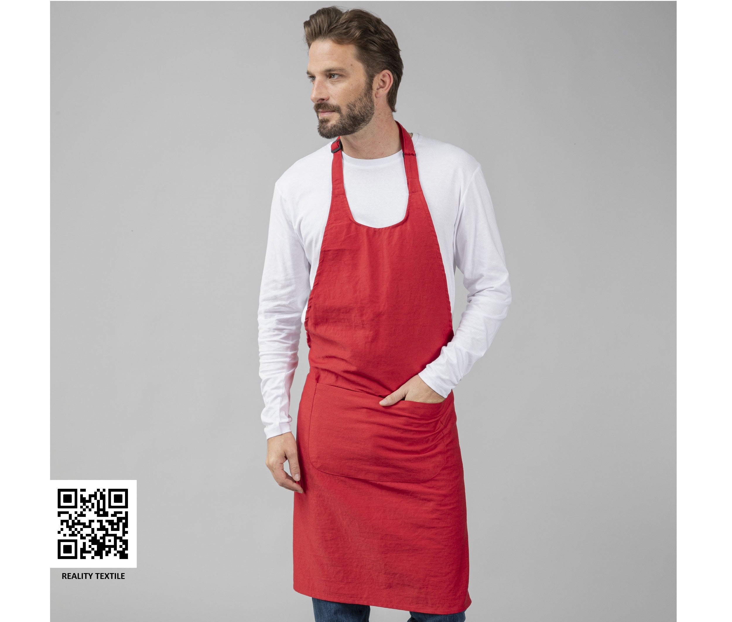 Tablier à bavette polycoton avec poche - NEW GEN - #TB101