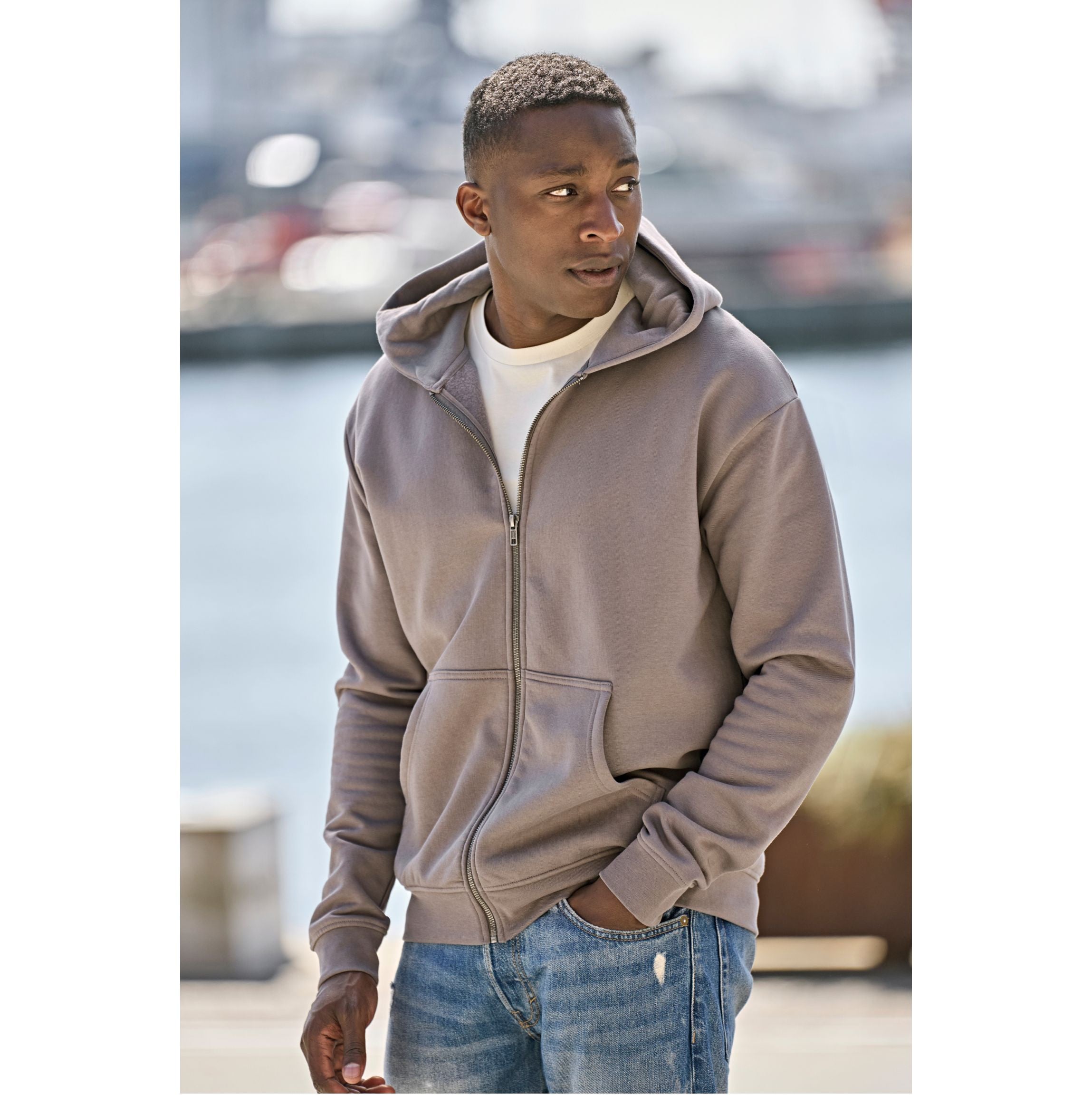 Sweat à capuche urbain zippé - TEE JAYS - #TJ5154