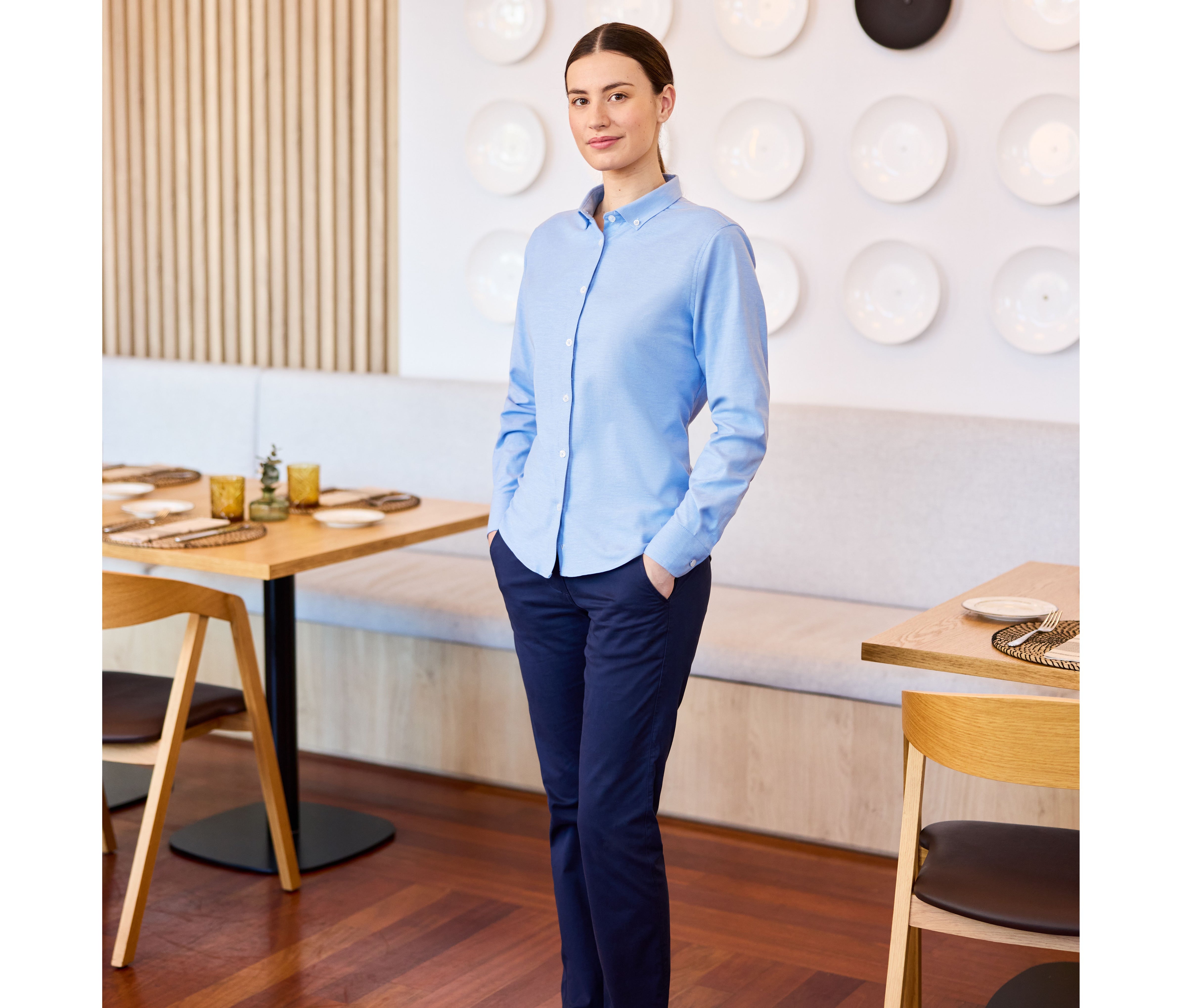 Pantalón chino elástico de mujer - VELILLA - #V4312S