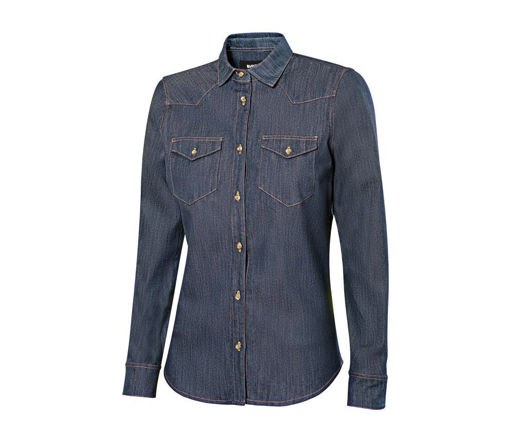 Denim Stretch Bluse - VELILLA - #V5007S