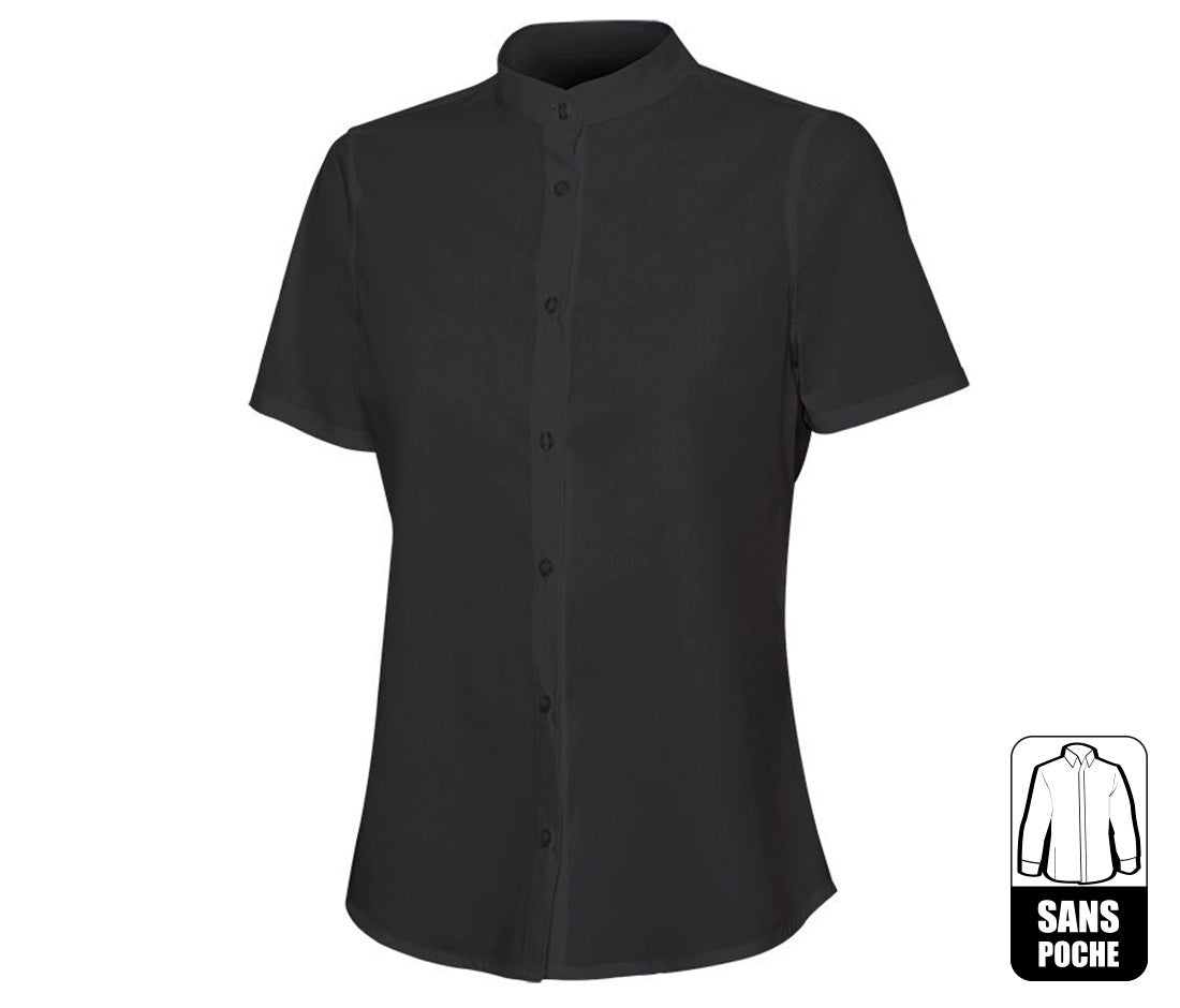 Mao collar short-sleeve shirt - VELILLA - #V5014S