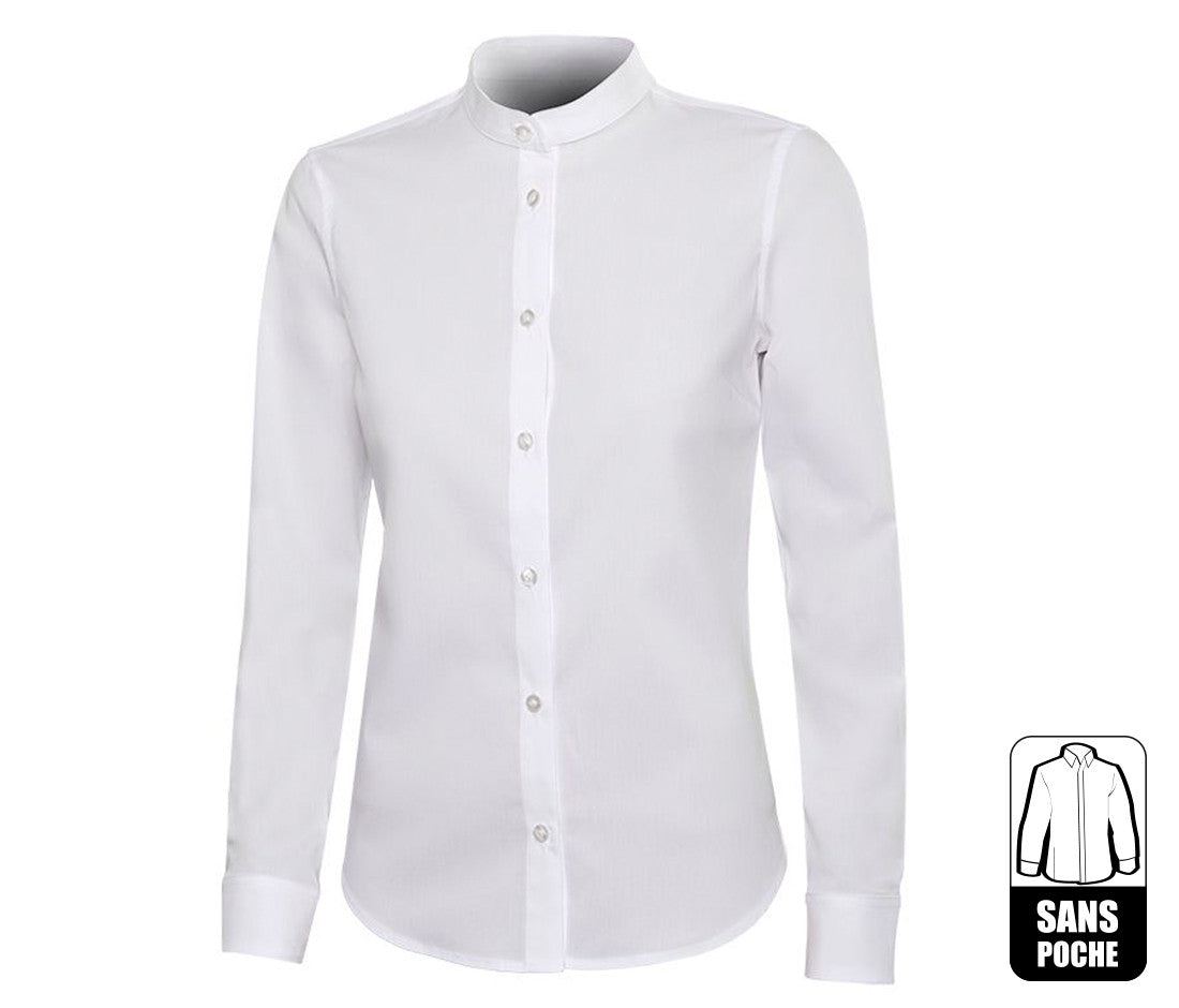 Mao collar long-sleeve shirt - VELILLA - #V5015S
