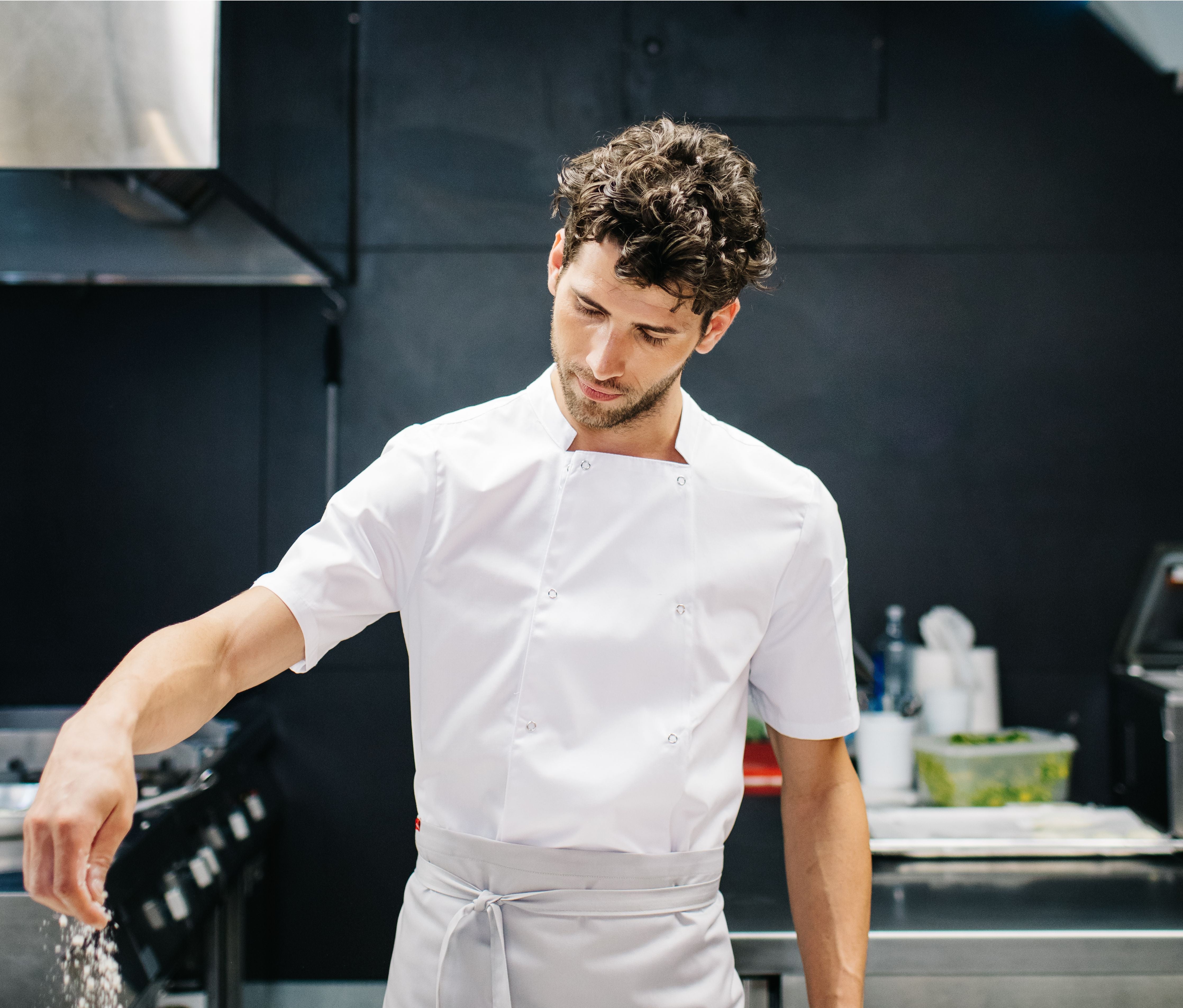 Chaqueta de cocina con broches de presión - VELILLA - #V5205