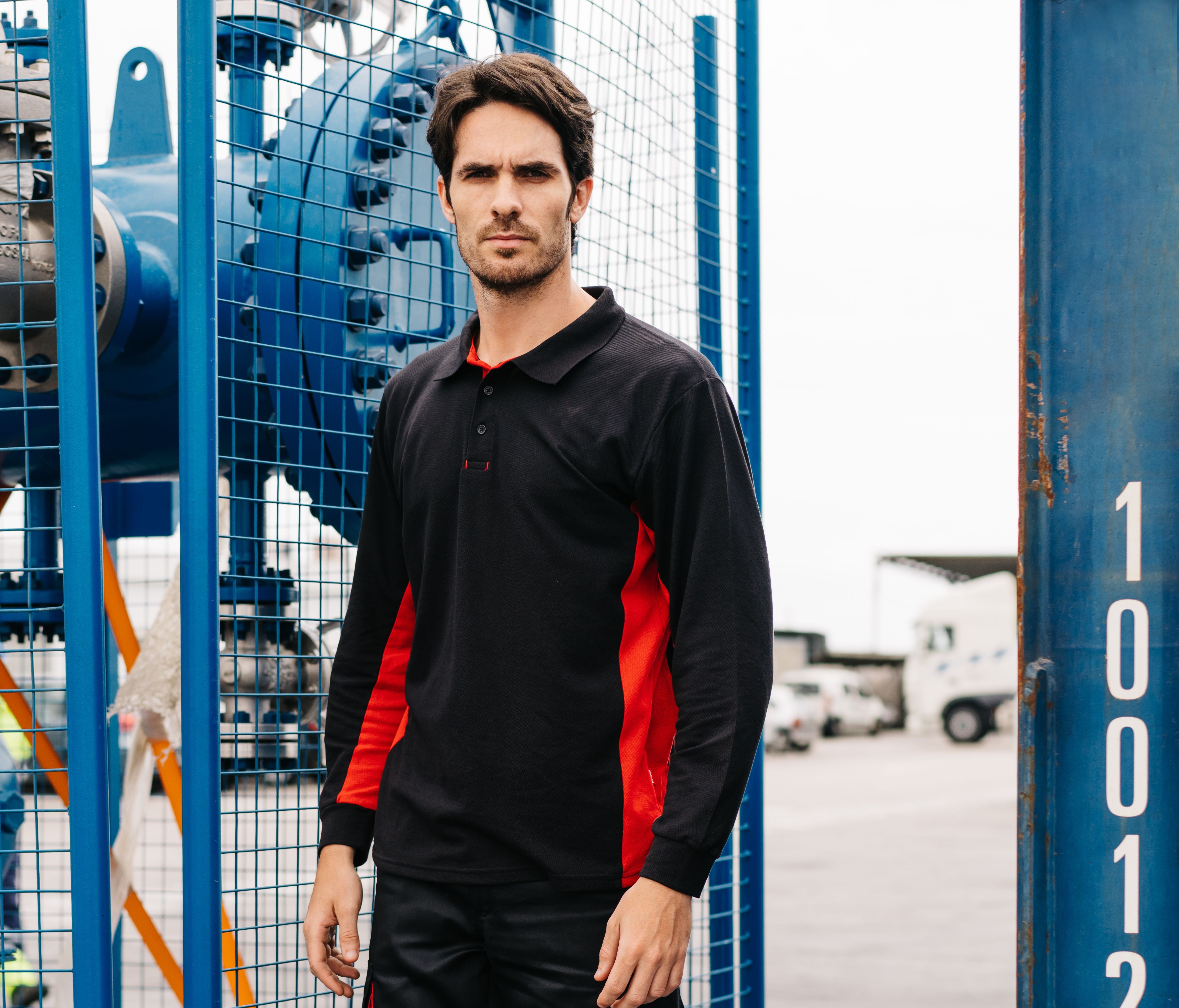 Piqué long sleeve polo shirt - VELILLA - #V5514