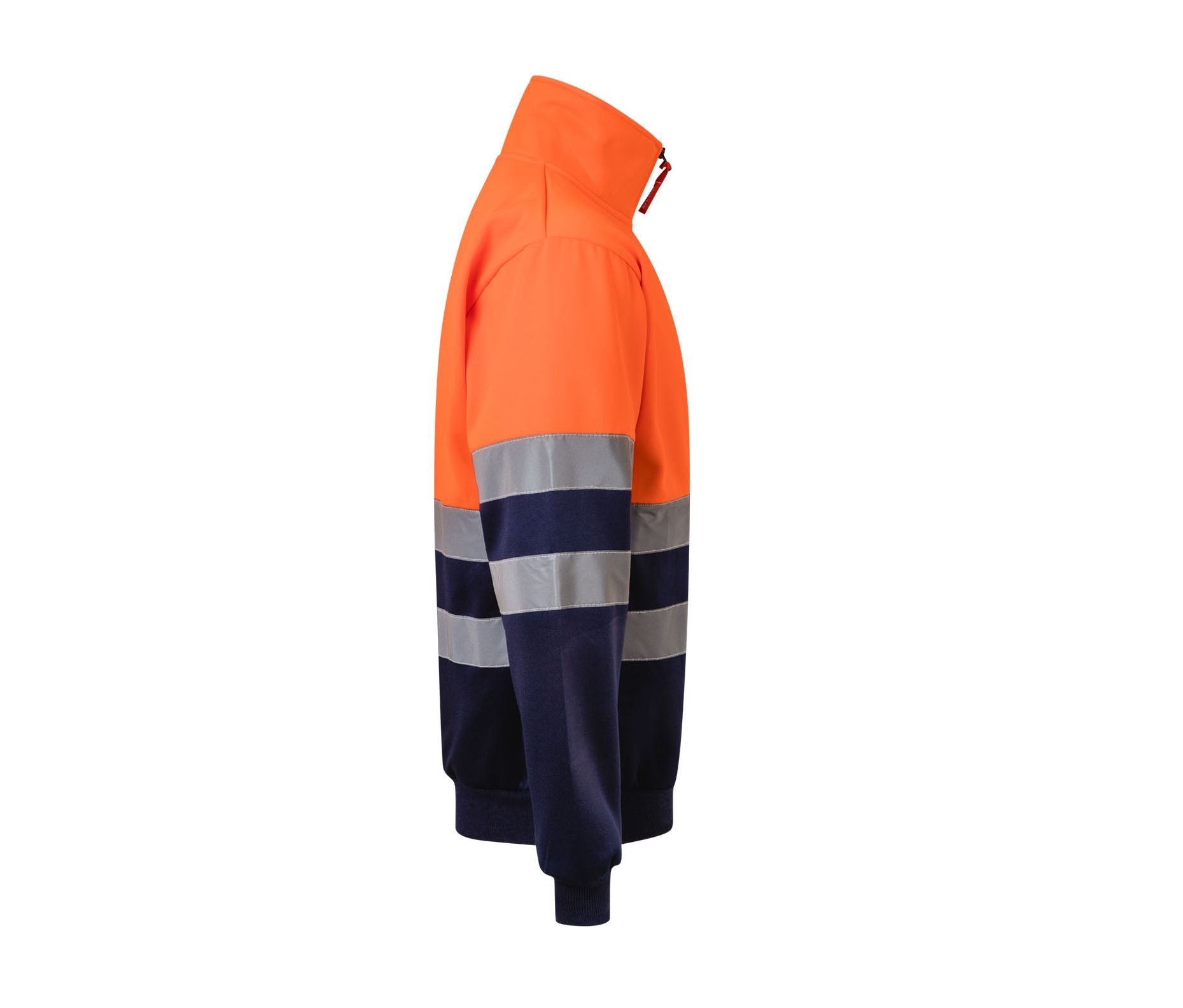 zweifarbiges Reißverschluss-Sweatshirt mit hoher Sichtbarkeit - VELILLA - #V5701