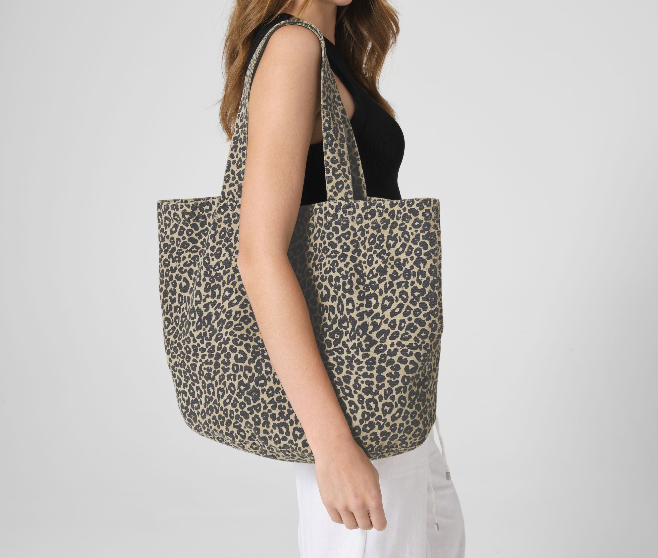 Sac shopping imprimé léopard - WESTFORD MILL - #WM335