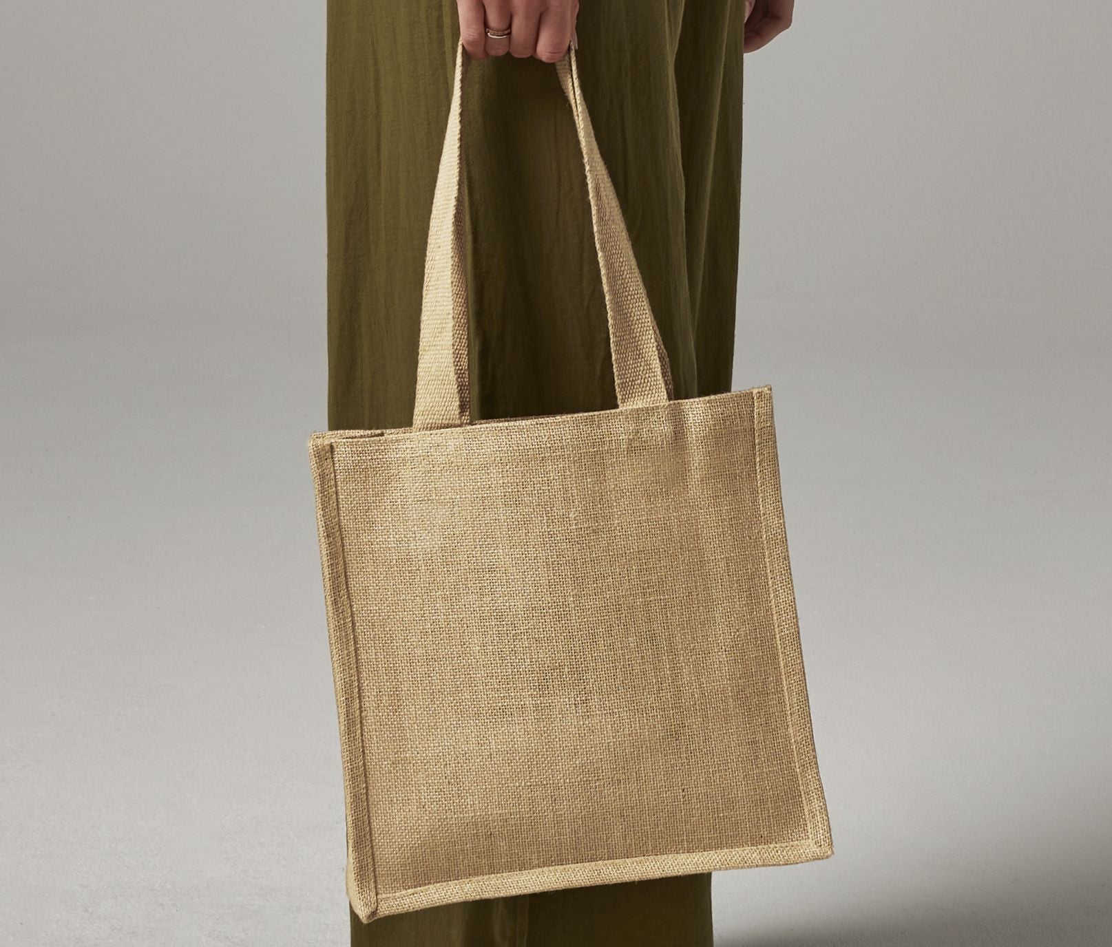 Sac shopping compact en toile de jute - WESTFORD MILL - #WM406