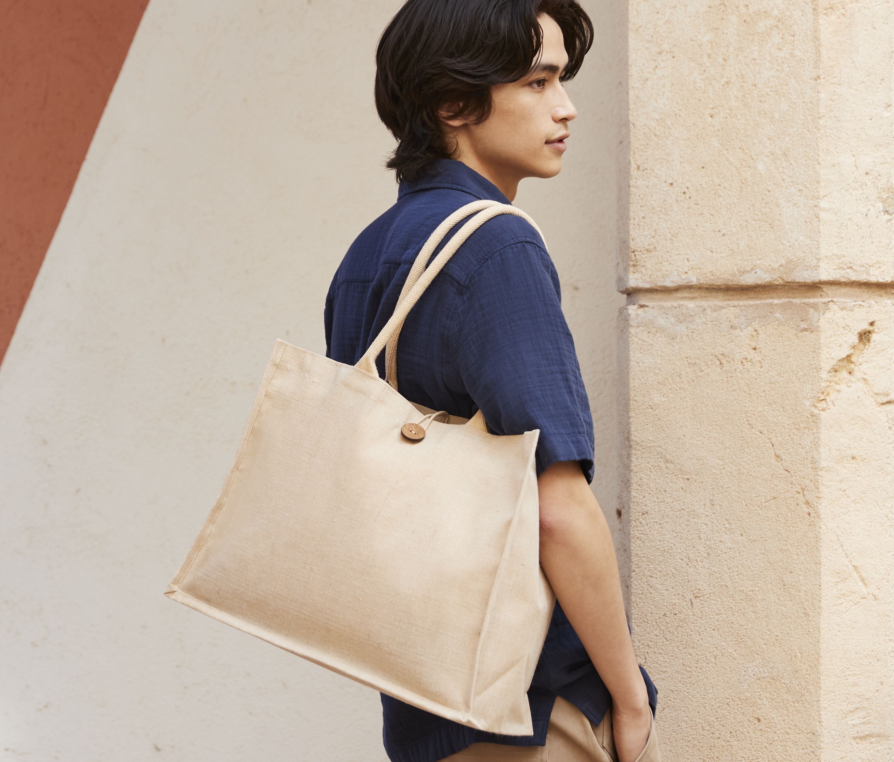 Sac shopping en coton/toile de jute - WESTFORD MILL - #WM447
