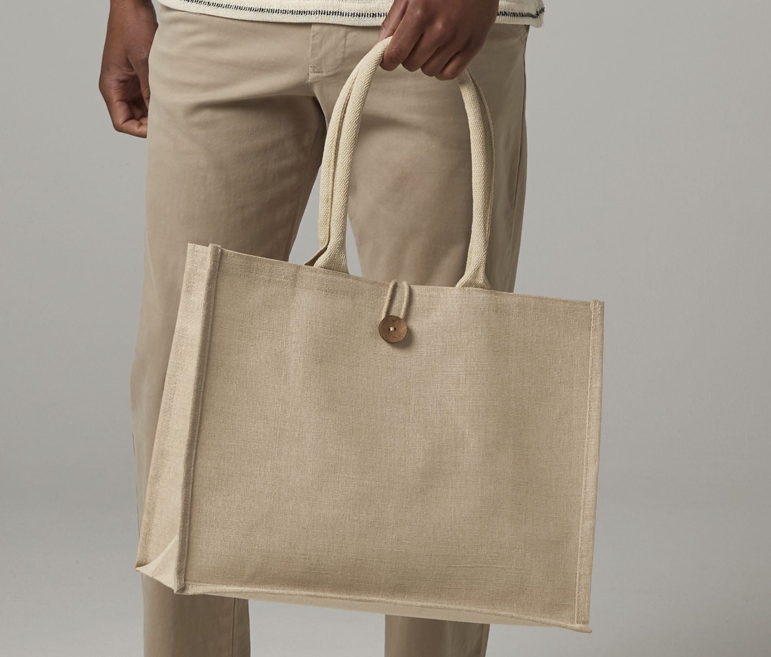 Sac shopping en coton/toile de jute - WESTFORD MILL - #WM447