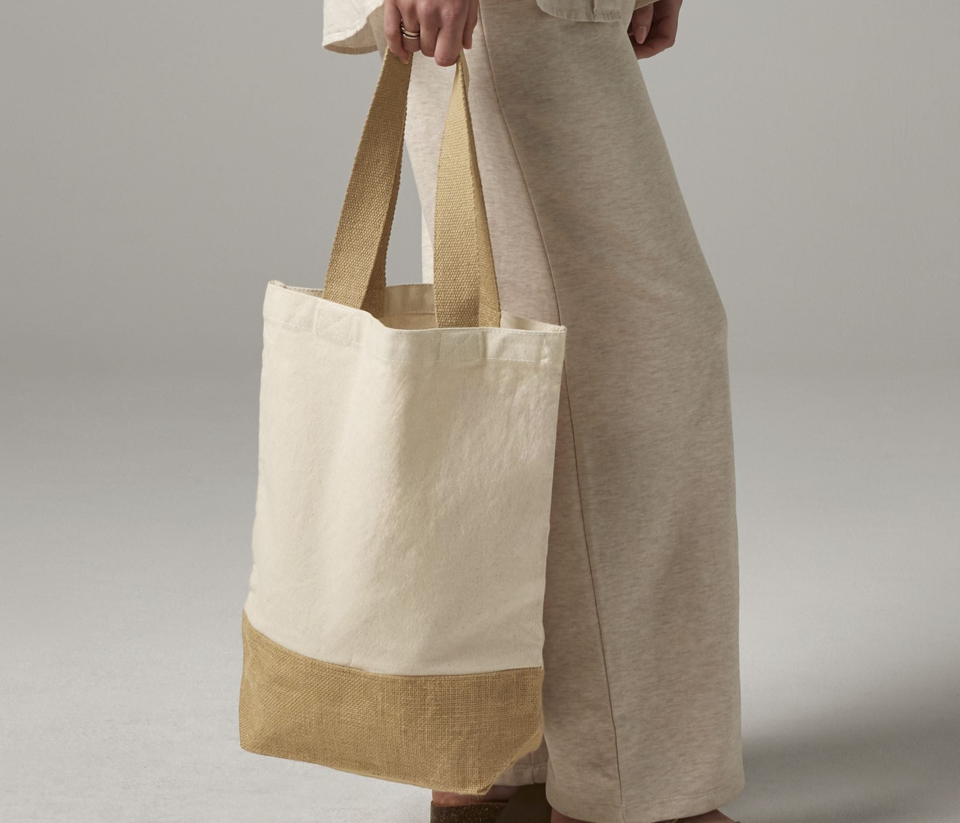 Sac shopper coton/toile de jute - WESTFORD MILL - #WM450