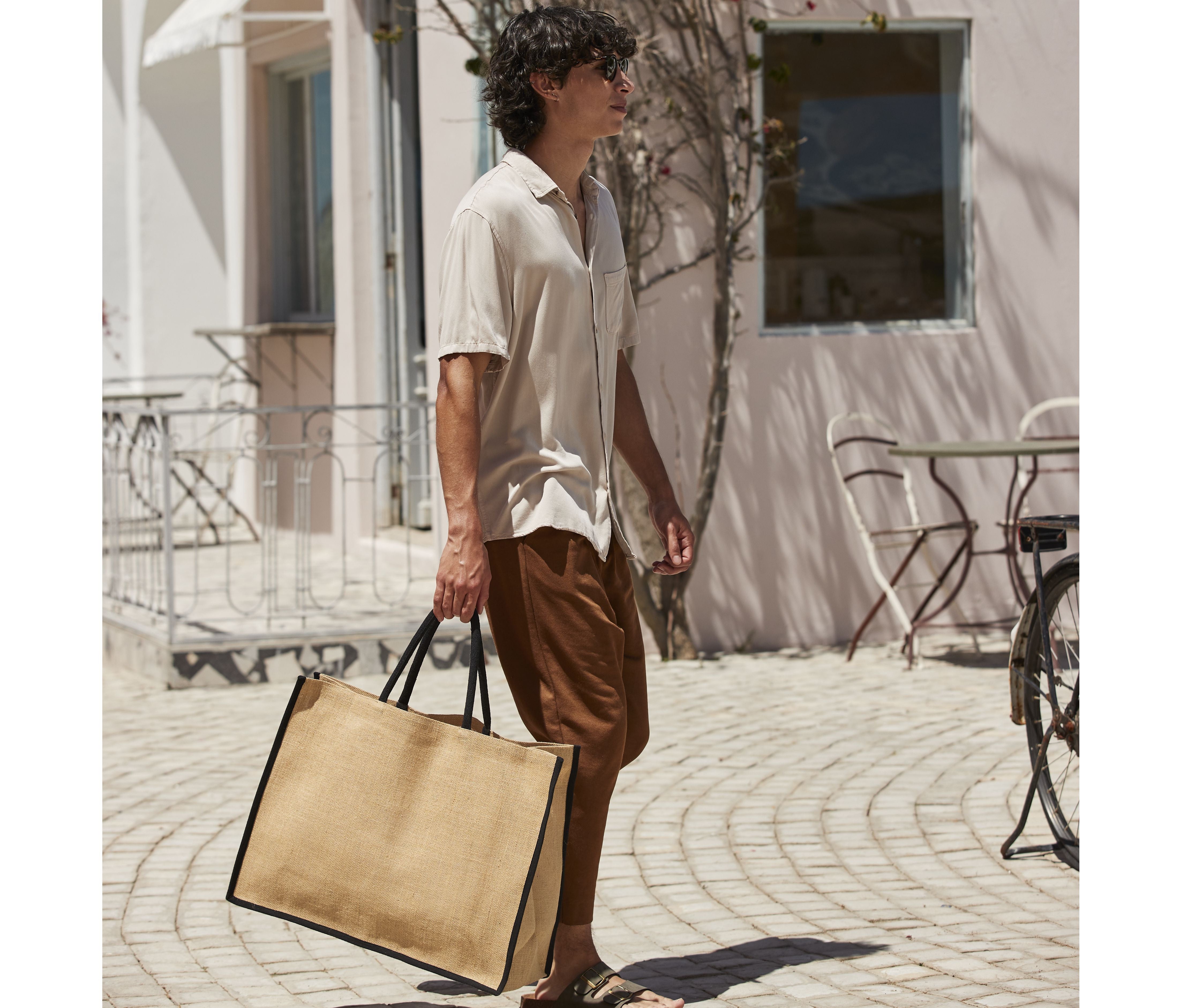 Grand sac shopping en toile de jute - WESTFORD MILL - #WM475