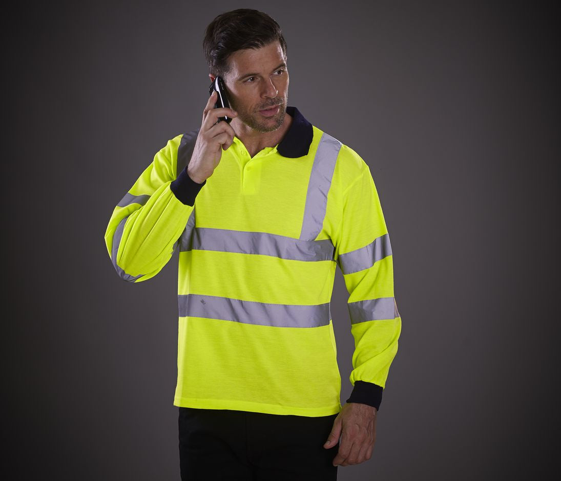Polo manches longues haute visibilité - YOKO - #YK310