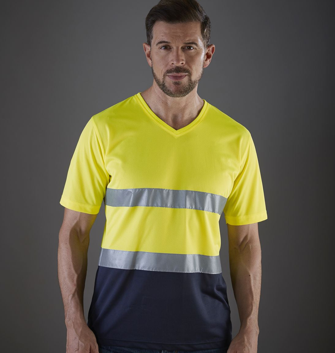 Tee-shirt haute visibilité col V - YOKO - #YK910