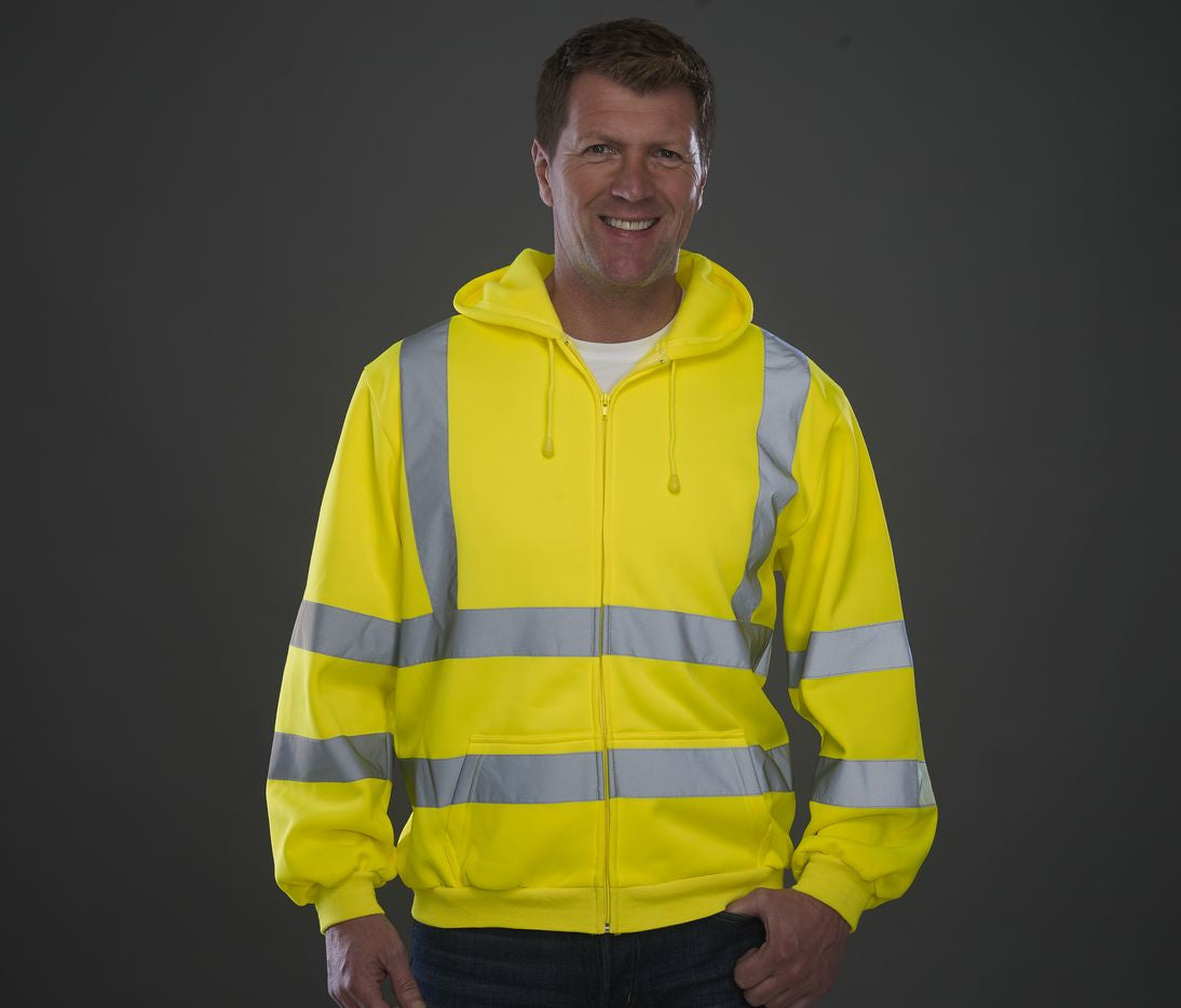 Sweat capuche zippé haute visibilité - YOKO - #YKK07